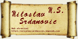 Miloslav Srdanović vizit kartica